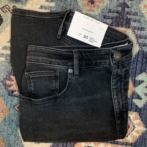 Loft curvy high waist skinny jeans in black